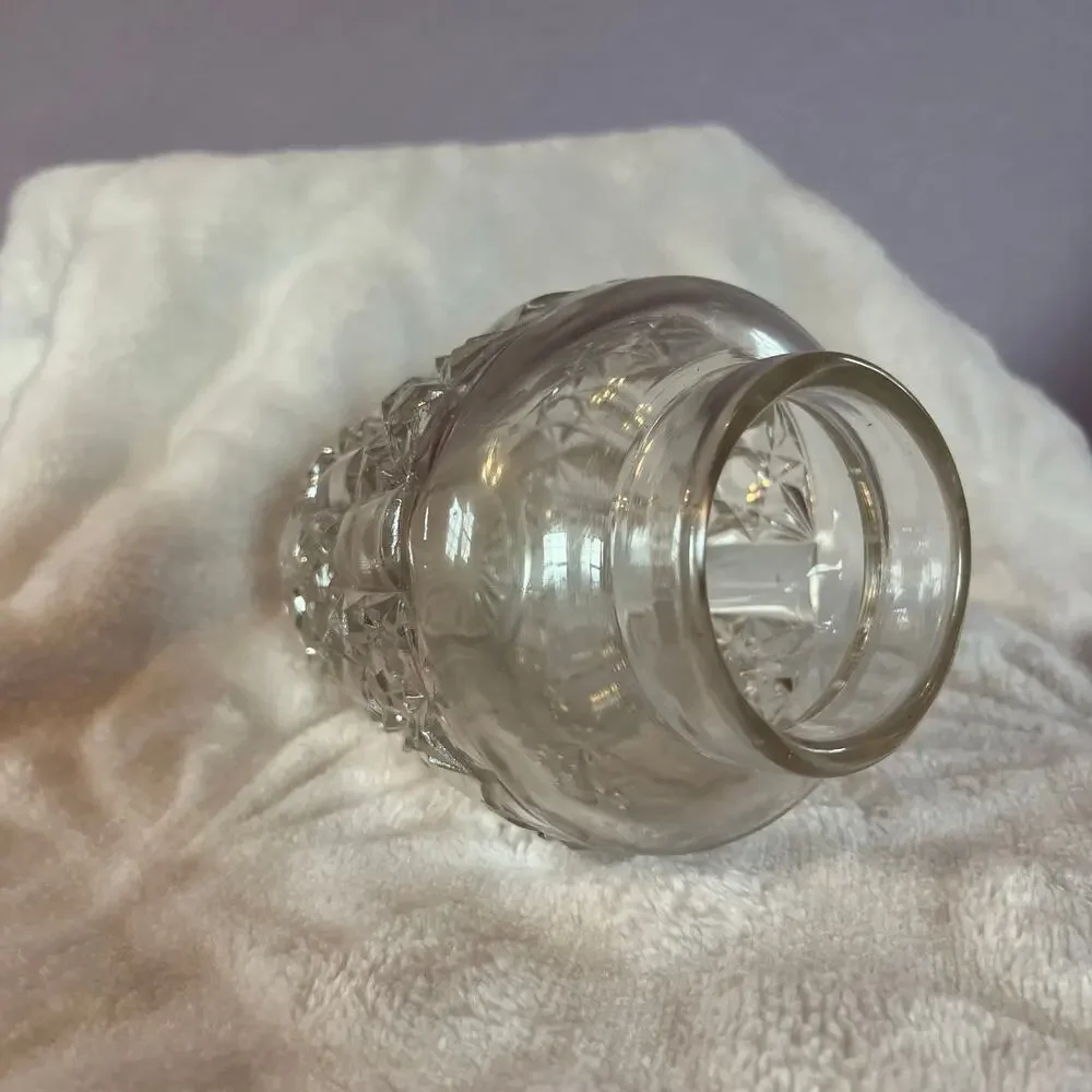 Rare Bellaire crystal cut pickle or olive jar early American EAPG #601 no lid